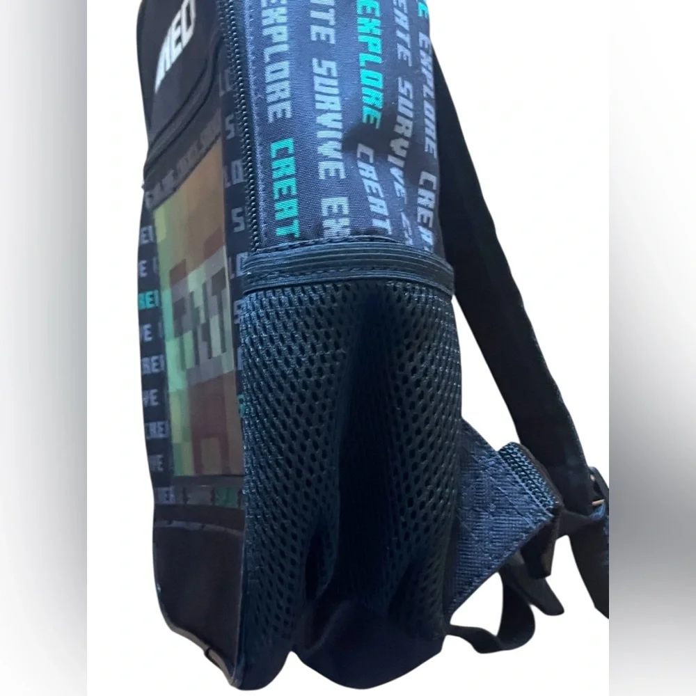 Minecraft Bioworld Backpack Creeper & TNT Print NWOT
